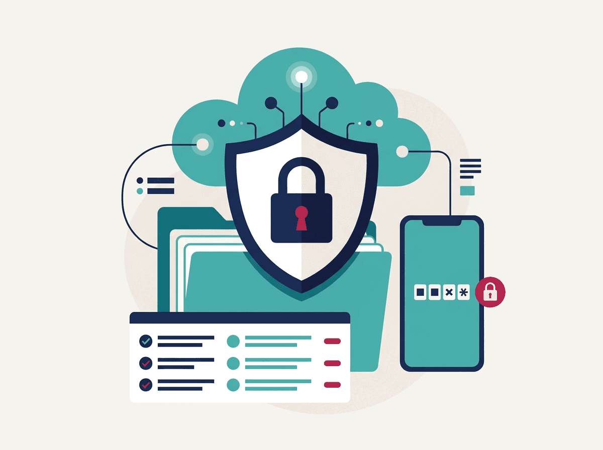 Illustration of secured, separated institute data